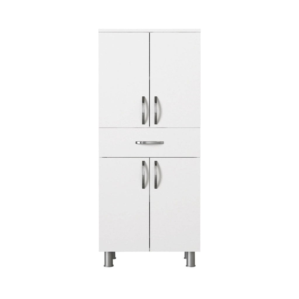 Iolana, Armadio Multiuso Grande 4 Ripiani, 59x140h cm Bianco