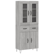 Credenza | Madia | Buffet da pranzo | Armadio da pranzo Grigio Sonoma 69,5x34x180 cm in Legno Multistrato