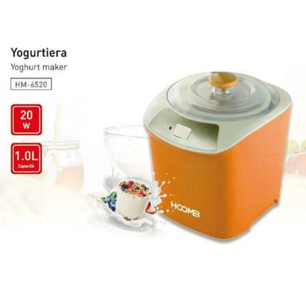 Trade Shop - Yogurtiera Macchina Per Gelato Dolce Frutta 1 Lt 20 Watt Hoomei Hm-6520 -