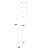 Colonna Armadio Moderno con 1 Anta Battente Bianco Lucido Maruska