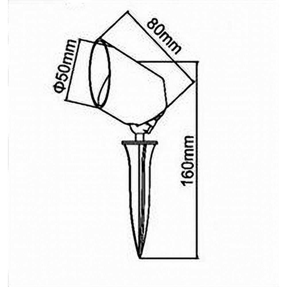 Trade Shop - Faretto Led 7w Con Snodo Picchetto Staffa Lampada Per Esterno Segnapassi Ip65 110 -