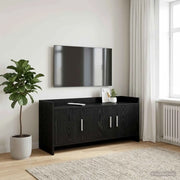 Mobile TV 102 x 33 x 47 cm Rovere Nero Legno ingegnerizzato 8011188