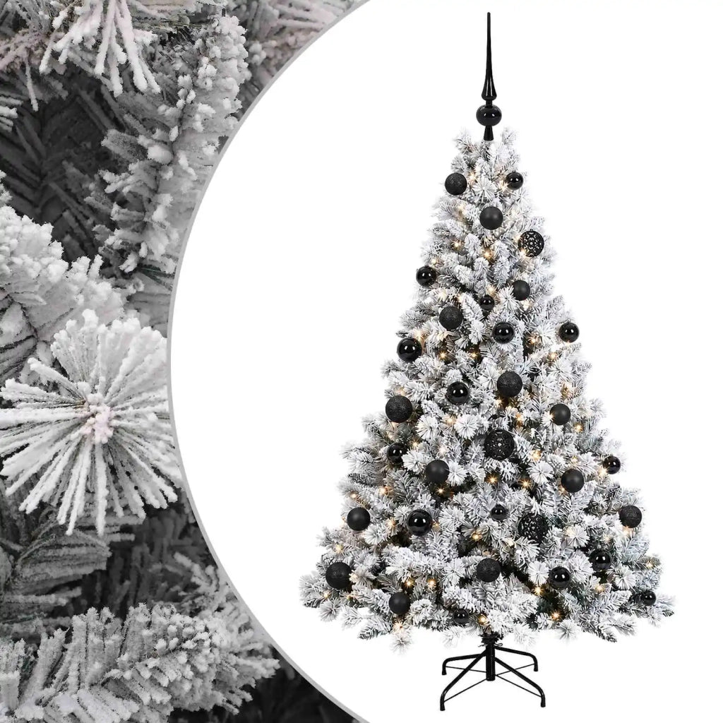 Albero di Natale Artificiale con Palline 120 cm 150 LED 3465579