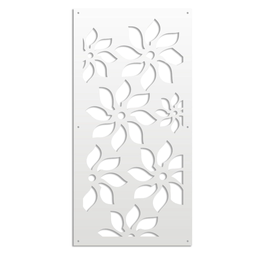 SUNFLOWERS - Pannello in PVC traforato - Parasole Misura: 98x198 cm, Colore: bianco