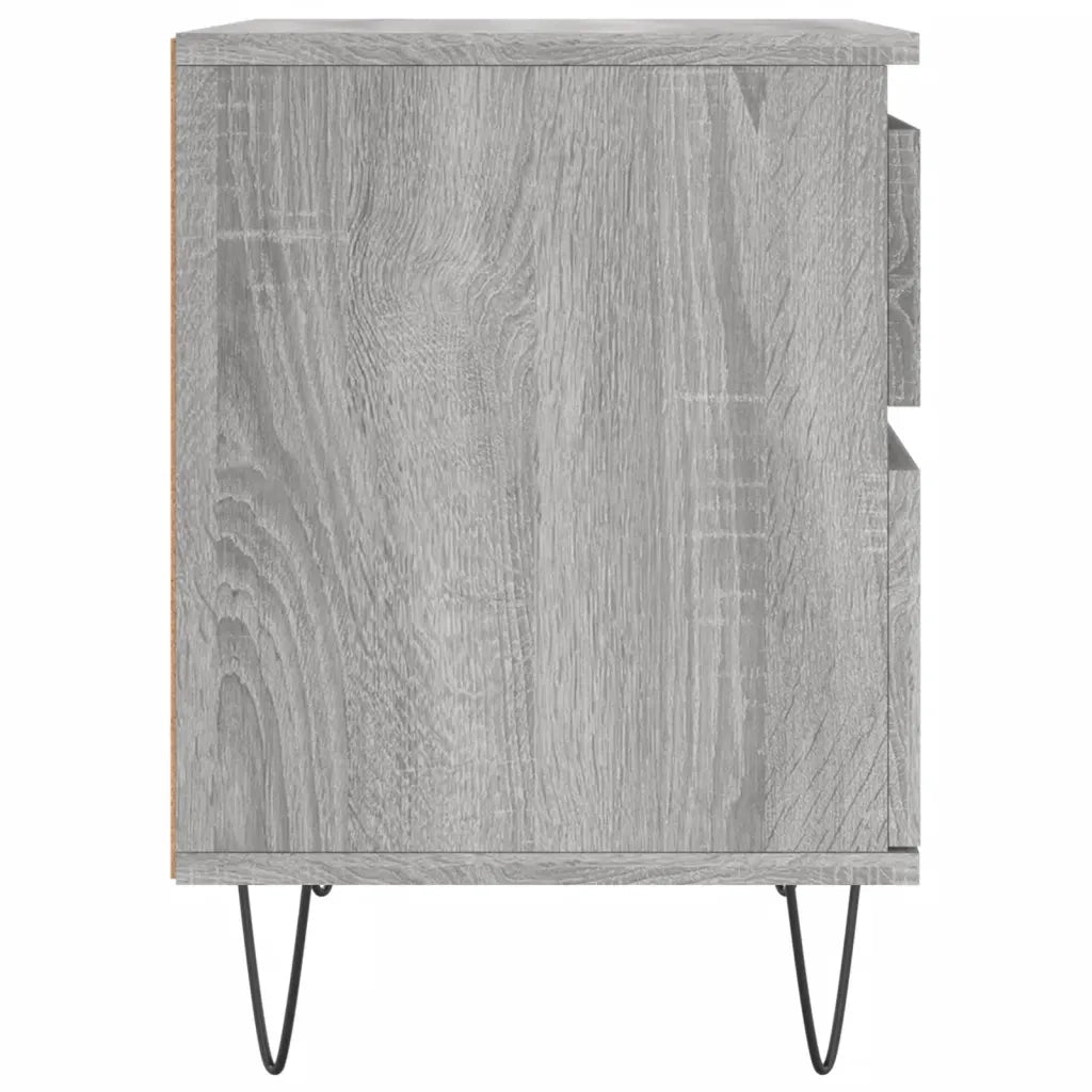 Comodino Grigio Sonoma 40x35x50 cm in Legno Multistrato 830680