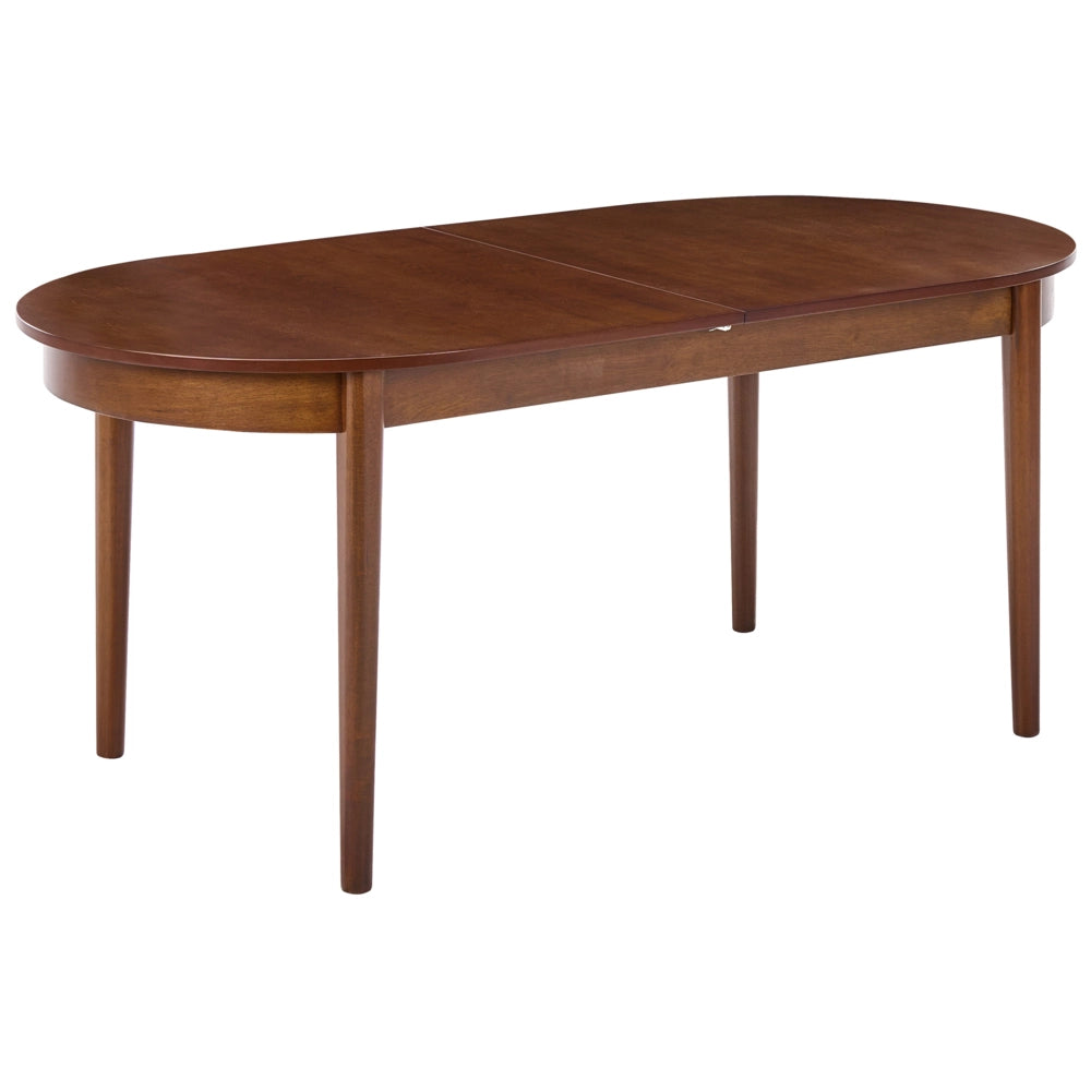Tavolo da pranzo in legno di frassino scuro con piano in MDF 180/220 x 90 cm Gambe in legno Stile moderno