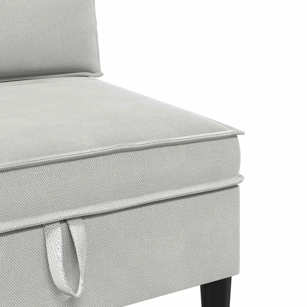 Set di mobili per il soggiorno 4 pcs Grigio chiaro Tessuto 3413799
