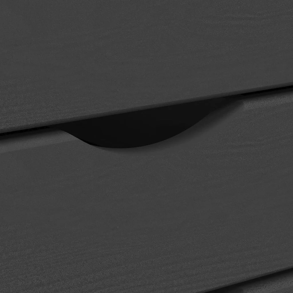 Armadietto Rotante con Cassetti MOSS Grigio Legno Massello Pino 355899