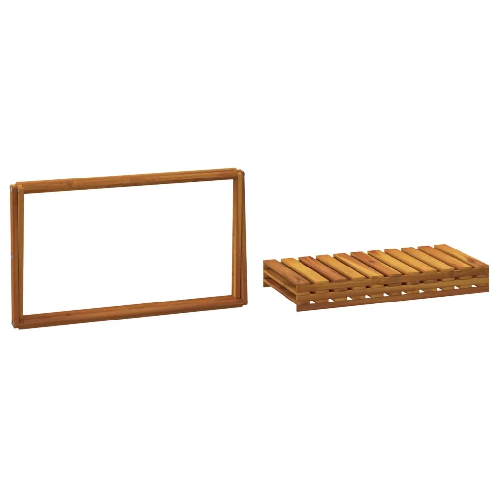 Scaffale Pieghevole 3 Ripiani 70x31x63 cm Legno Massello Acacia CFW1196142