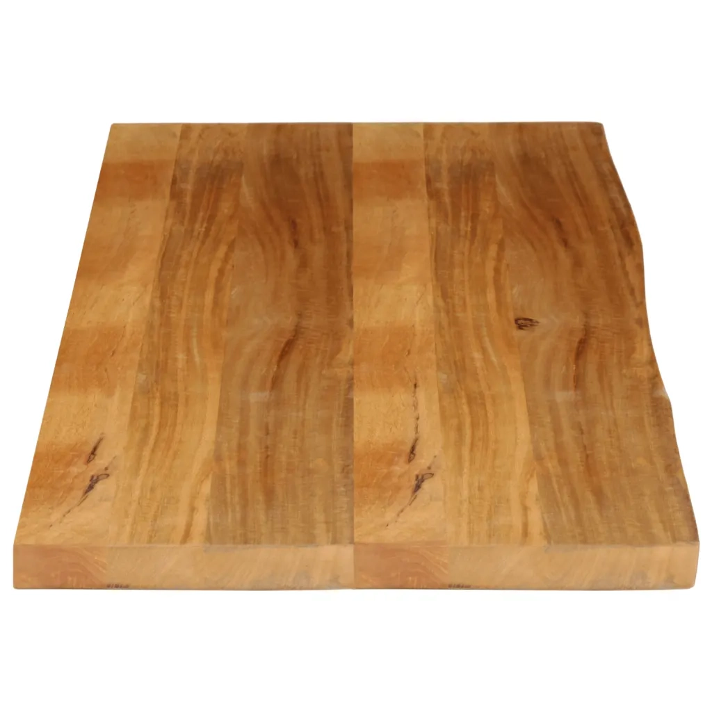 Dessus de table à bord vivant 140x60x2,5cm bois massif manguier