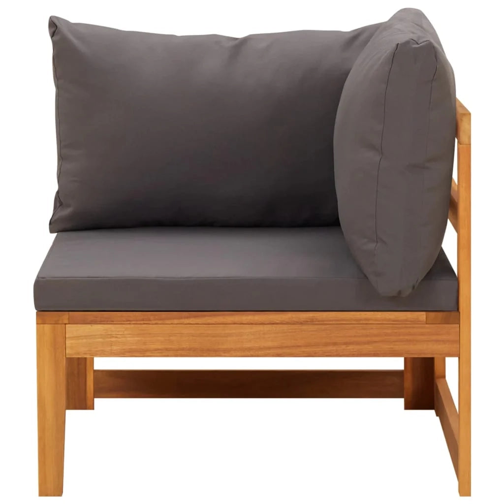 Set di mobili da giardino mobili da esterno set da 3 pezzi con cuscini legno di acacia grigio scuro 02_0015970