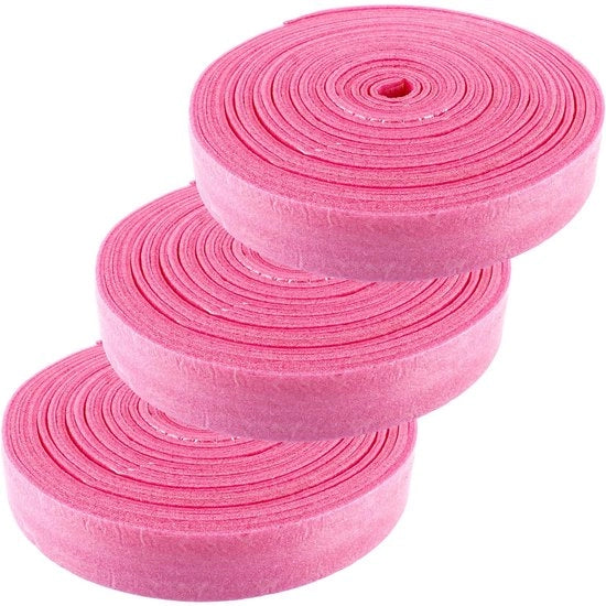 Striscia di isolamento a secco - 3 pezzi - 50 mm x 5 mm x 10 m - massa di egalizzazione - rosso - duraturo - striscia di isolamento