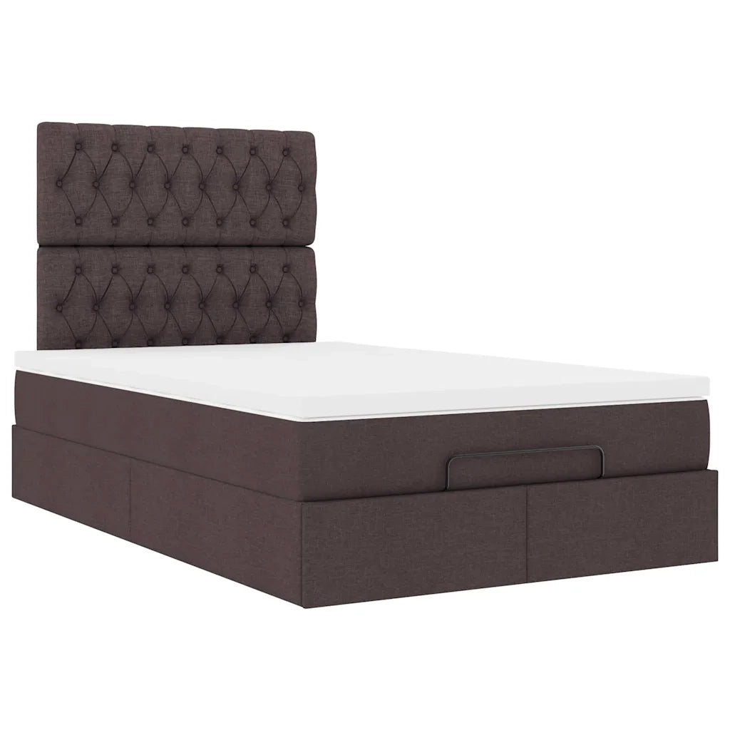 Struttura Letto Pouf con Materasso 120x200 cm in Tessuto 3313233
