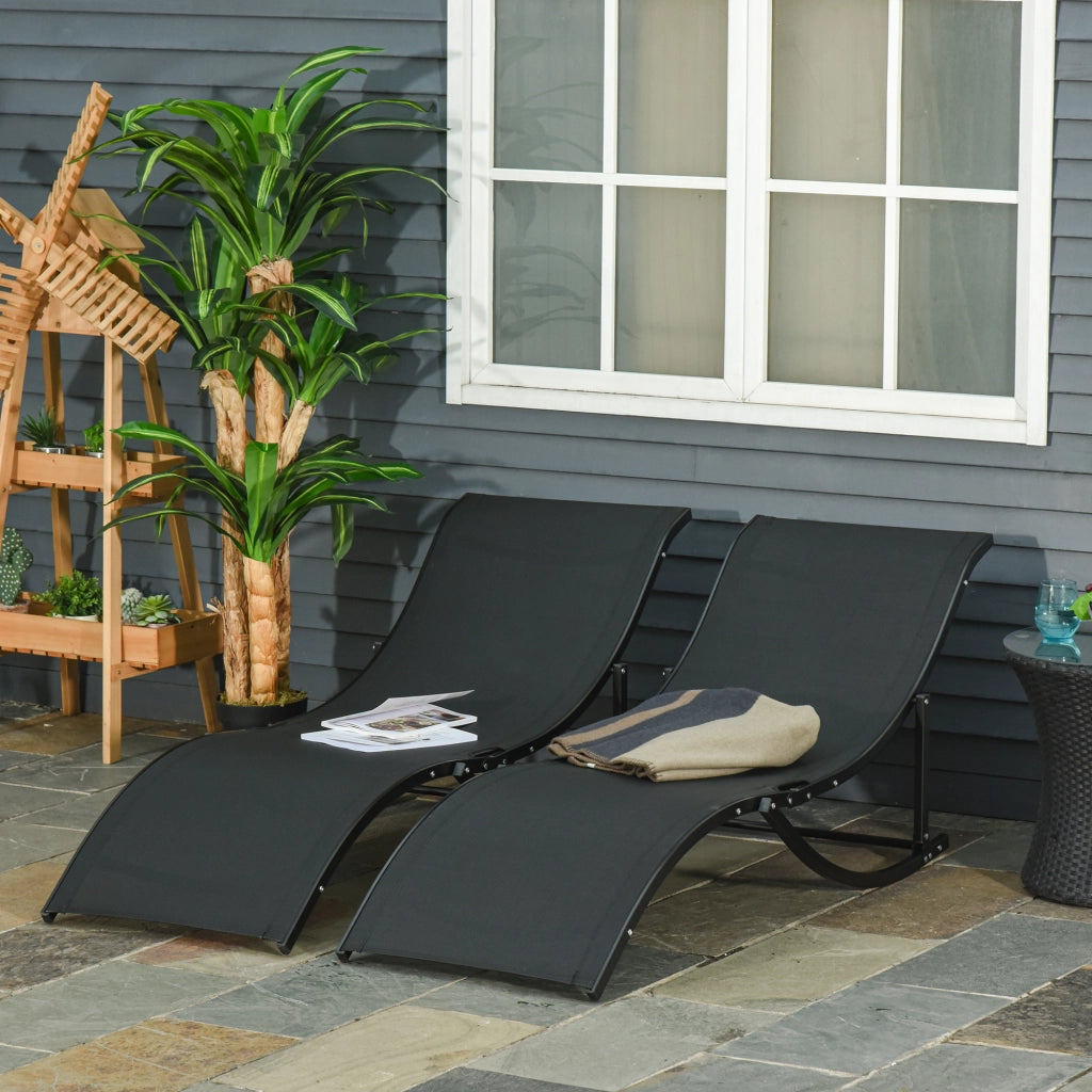 Lettino Pieghevole da Giardino ¨C zephmum ¨C Alluminio e Textilene 61x165x63cm
