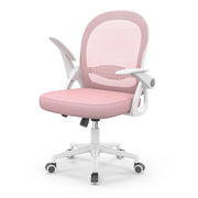 Sedia da ufficio-Sedia da ufficio in  con braccioli-Sedia ergonomica in rete traspirante-Altezza regolabile-Home Office-Rosa
