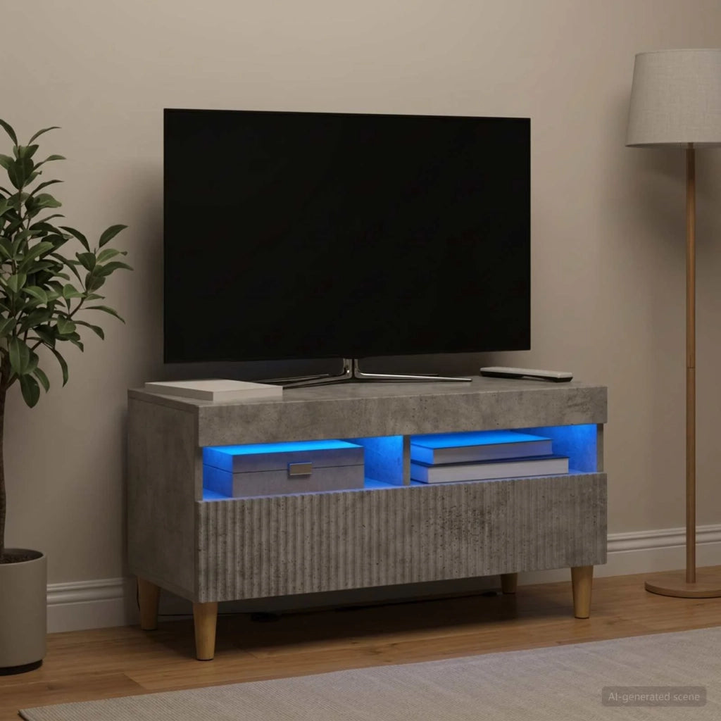 Mobile TV LED Grigio Cemento Legno ingegnerizzato 896778
