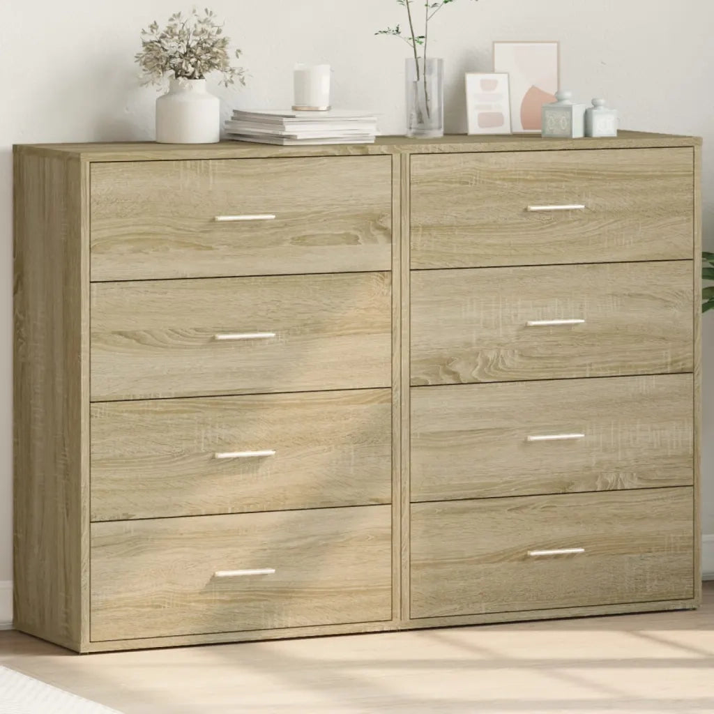 Credenze 2 pz | Madia | Buffet da pranzo | Armadio da pranzo Rovere Sonoma 60x31x84 cm in Legno Multistrato