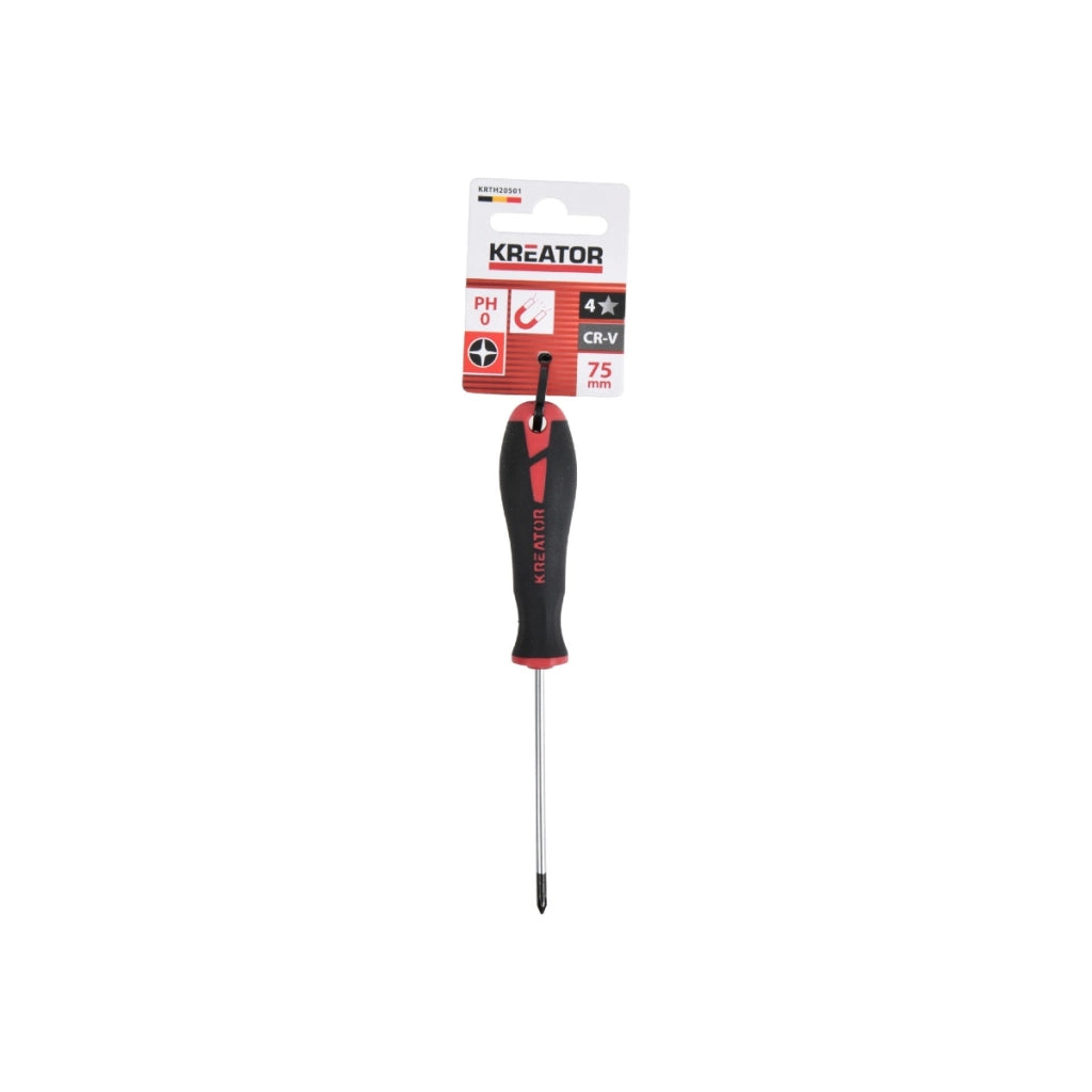Cacciavite a Croce Kreator PH0 × 75 mm