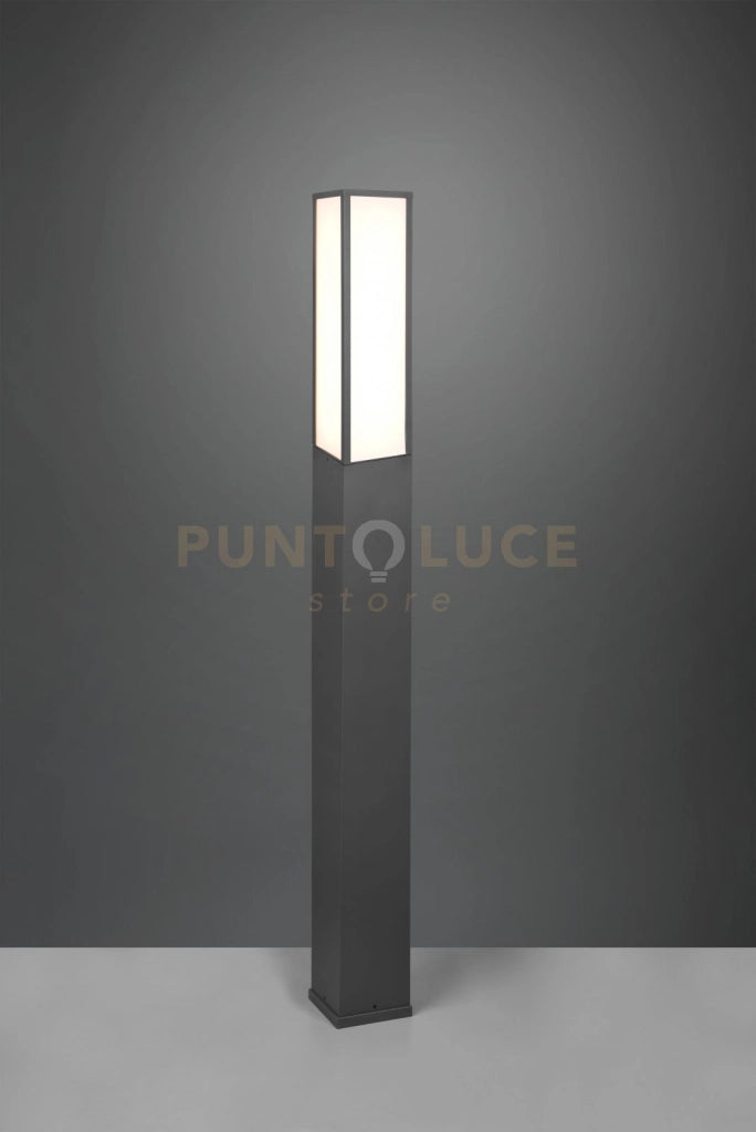 FUERTE PALO ALTO 15W 1700lm, 3000K LED DA ESTERNO RETTANGOLARE IN FUSIONE ANTRACITE L. 15CM X H. 155CM IP54