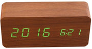Orologio Digitale in Legno - Multifunzionale - Stile e Moderno - Alimentazione USB - Visualizzazione della Temperatura - Ideale per Casa e Ufficio