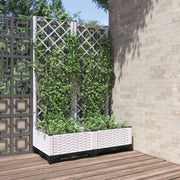 Fioriera da Giardino con Graticcio Bianco 80x40x121,5 cm PPcod mxl 119036