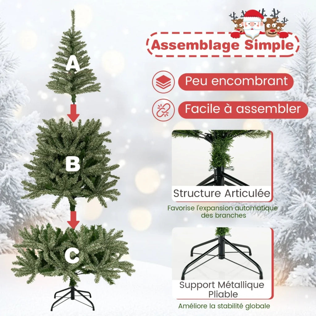 Albero di Natale fosforescente 180 x 98 x 45 cm magica atmosfera decorativa PVC verde 20_0018676