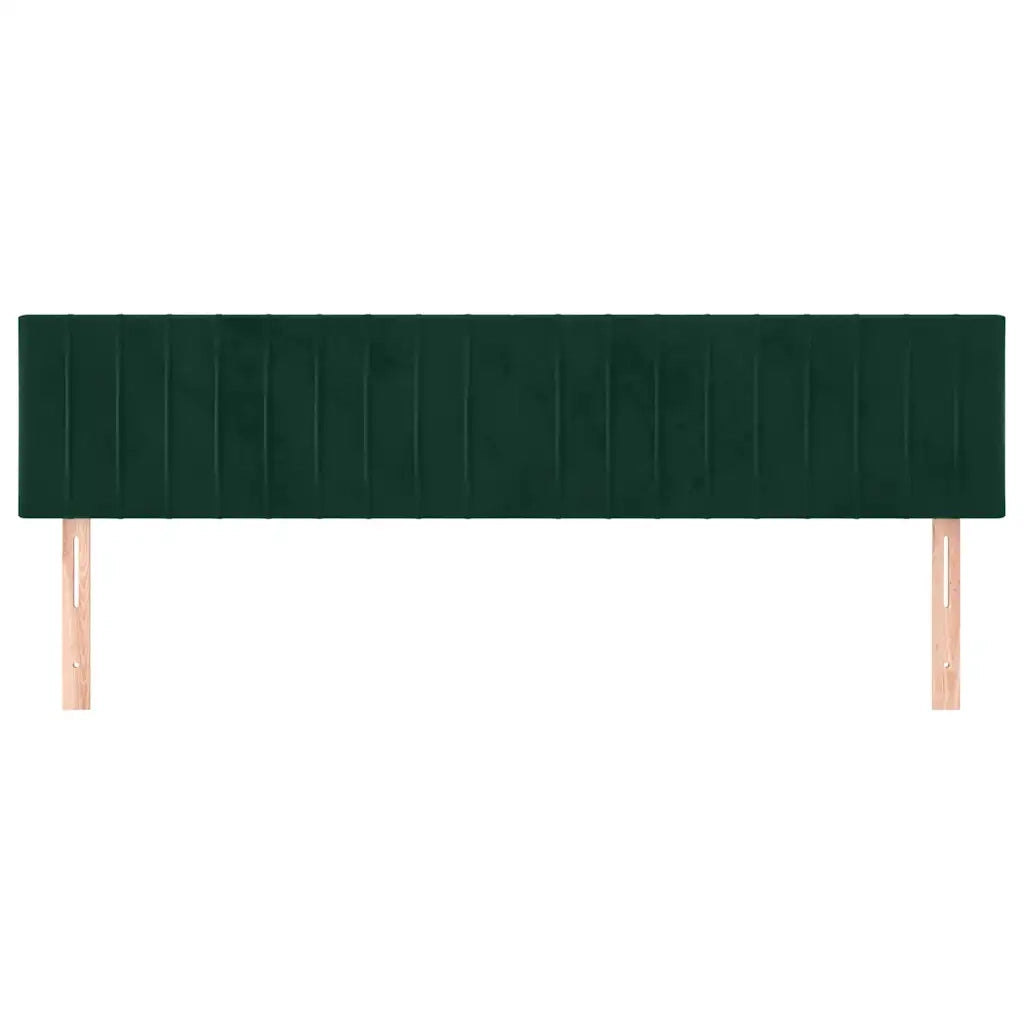 Testiera 2 pz-Set di 2 Testata-Testiera Decorativa Verde scuro 90x5x78/88 cm in Velluto 586568