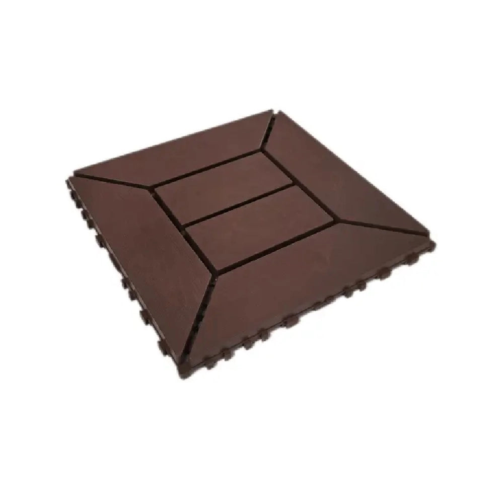Kit 9 Mattonelle a Incastro per Terrazzo Piastrelle Pavimenti 30x30cm in PVC Antiscivolo