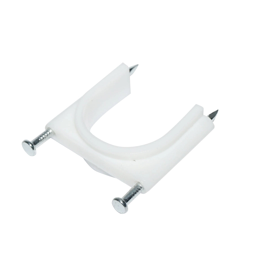 Morsetto a chiodo 32mm per fissaggio cavi 100pz