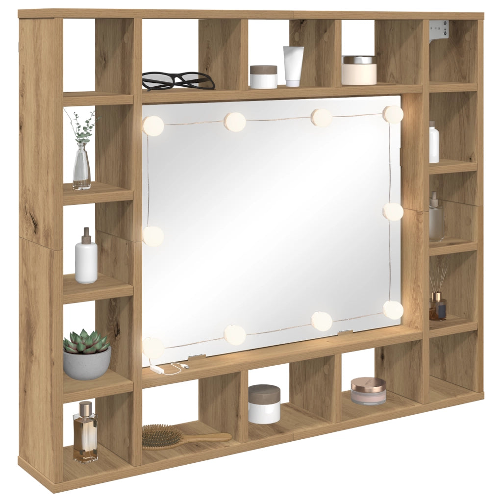 vidaXL Mobiletto per specchio rovere artigianale 91 x 15 x 76.5 cm