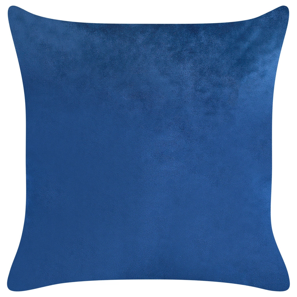 Set di 2 cuscini sparsi in velluto blu 45 x 45 cm Cuscino da lancio con motivo a farfalla Sfoderabile con imbottitura