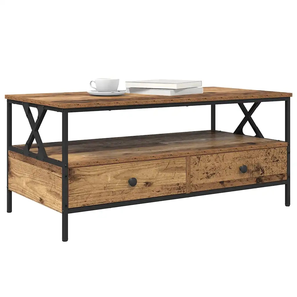 Tavolino da salotto with Drawer Legno vecchio 100 x 51 x 45 cm 874094