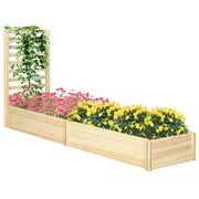 Jardiniere con griglia ¨C zephmum ¨C effetto legno naturale 230x60x110 cm