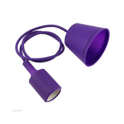 Trade Shop - Pendente A Soffitto Lampadario Lampada Moderno Cavo In Tessuto 1m Colore - Viola