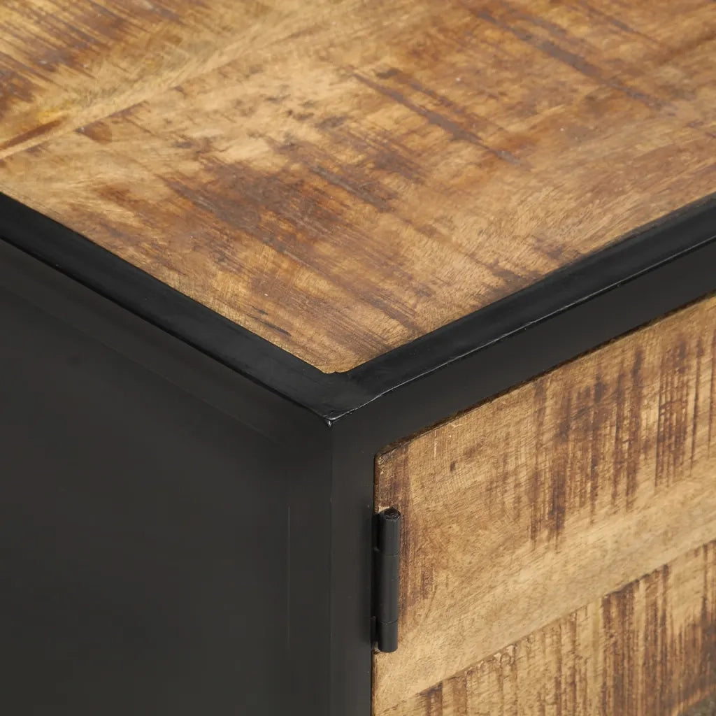 Tavolino da Salotto-Tavolino da soggiorno-Tavolo 105x50x35 cm in Legno di Mango Grezzo