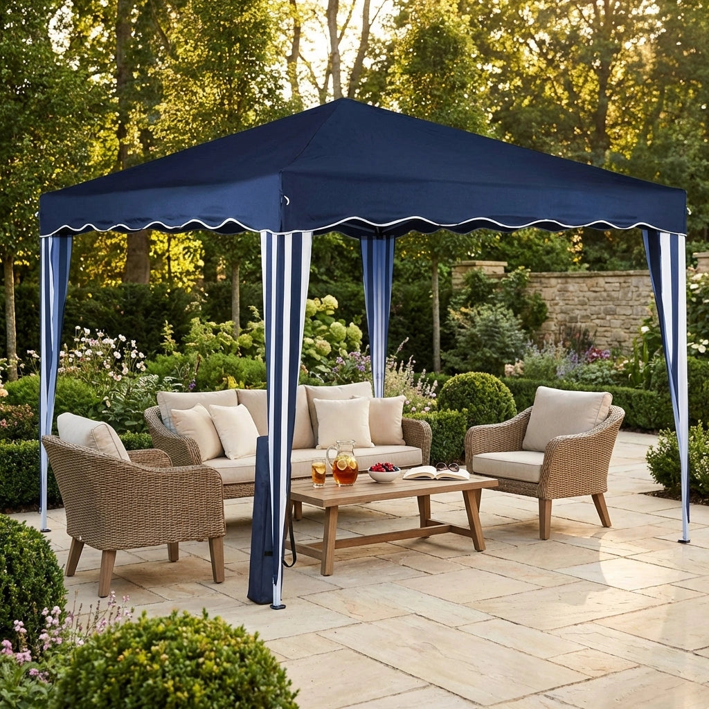 Gazebo Pieghevole con sacca protettiva 3x3 in acciaio poliestere - CHESLEY
