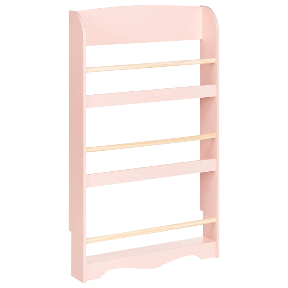 Libreria da parete rosa pastello a 3 piani in legno di pino MDF Camera dei bambini