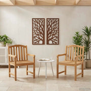 Sedia Rose intagliata a mano 2 pcs Naturale 58 x 60 x 90 cm
