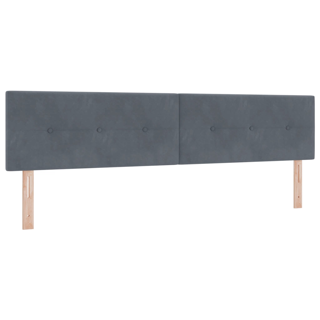 Letto a Rete con Materasso  Grigio Scuro 200x200 cm Velluto