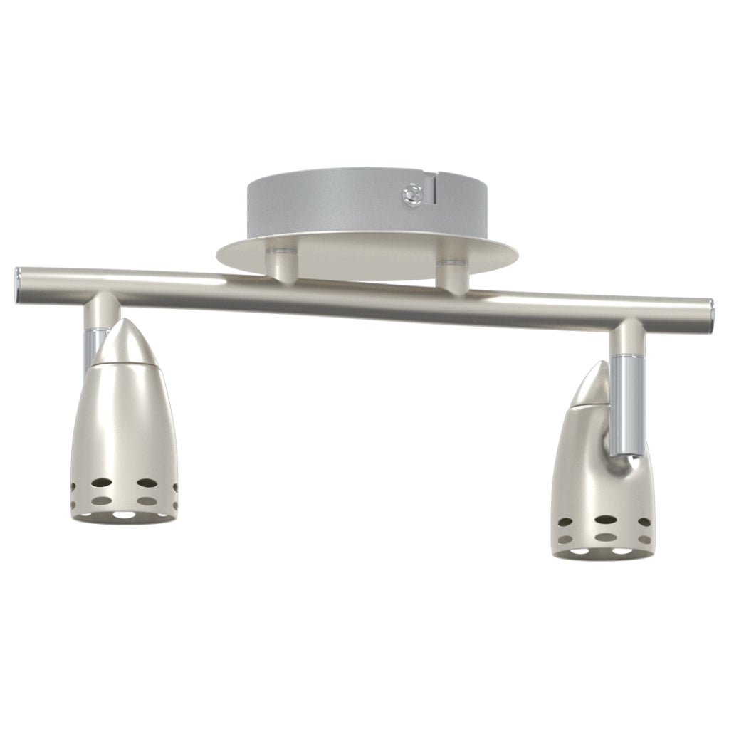 Farettto da soffitto 2 vie regolabili nichel opaco GU10