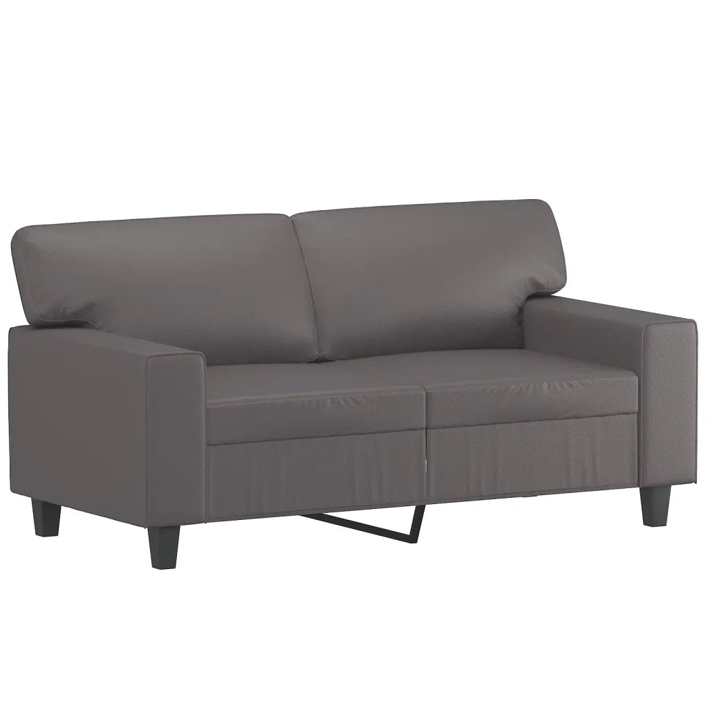 Set di Divani 3 pz con Cuscini Grigio in Similpellecod mxl 80243