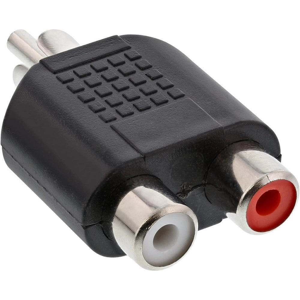 Trade Shop - Connettore Rca Adattatore Audio Con Spina Rca Maschio A 2 Rca Femmina C-rca01 -