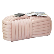 Panca Calcea, Panchina multiuso, Seduta per ospiti, Cassapanca multifunzione, 90x45 h45 cm, Rosa