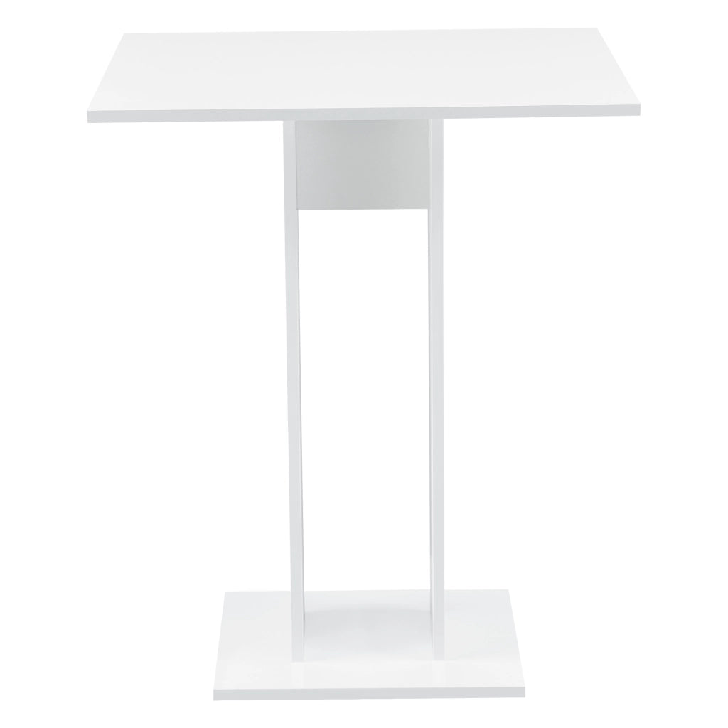 Tavolo Quadrato Lindesnes da Cucina Pranzo Bar 65 x 65 x 78 cm - Bianco Lucido [en.casa]
