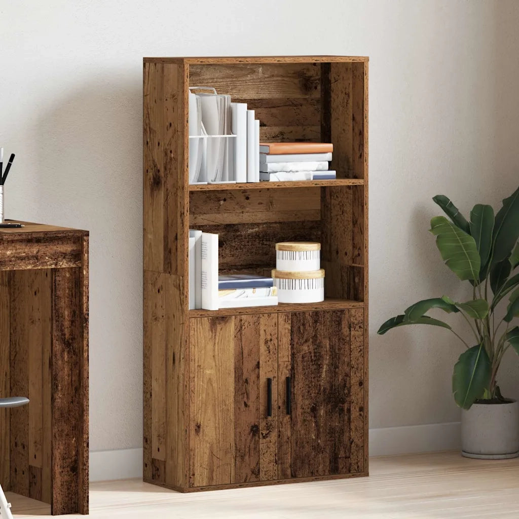 Libreria Legno Vecchio 60x24x120 cm in Legno Multistrato