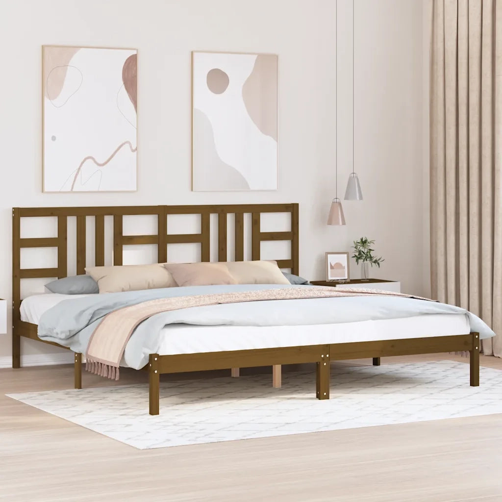 Giroletto senza Materasso-Struttura Letto Ambra 200x200 Legno Massello 999929