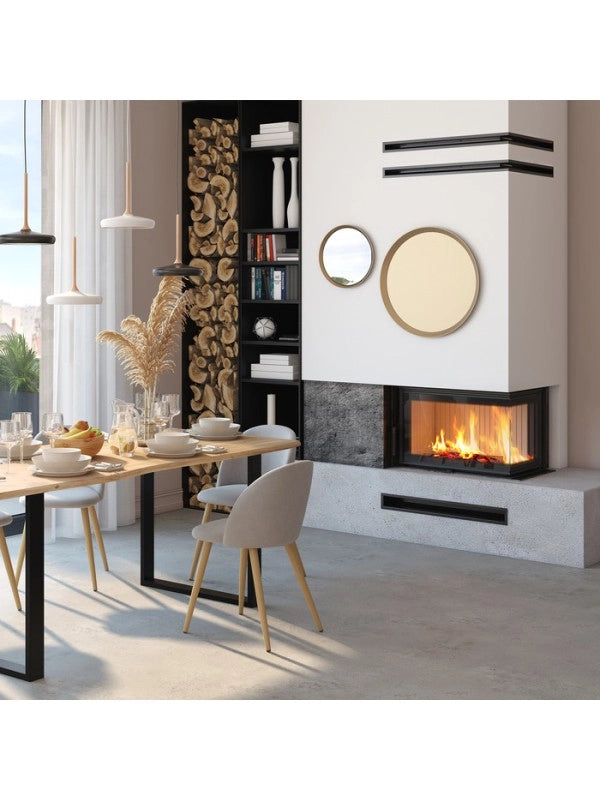 Caminetto ad angolo Inserto Apertura destra Energy 75x50x47 (15,1 kW) ECO