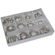 ANELLO PORTACHIAVE KIT - ACCIAIO NICHELATO CF=PZ 72- 1 confezioni