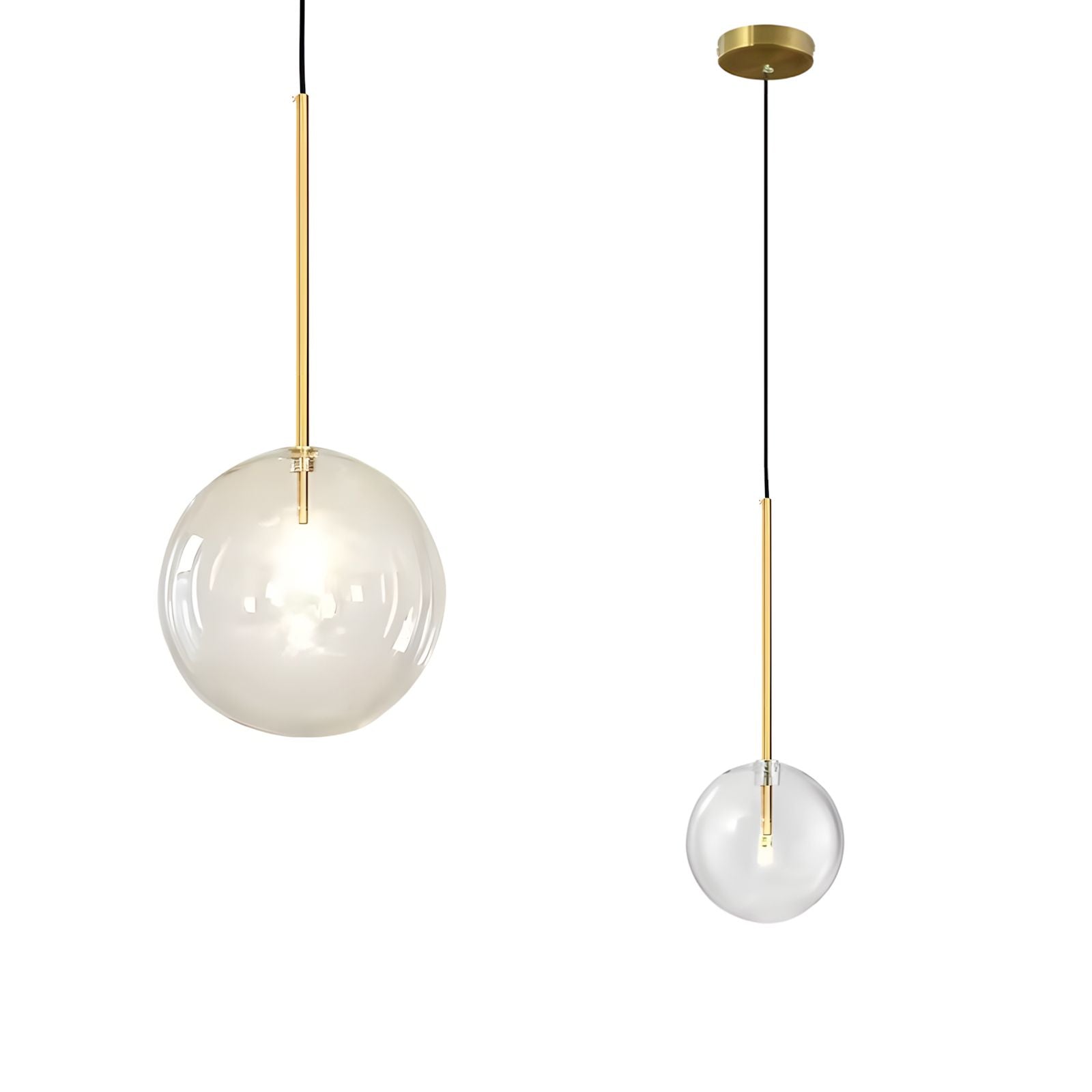 Lampada Da Soffitto A Sospensione Con Sfera Di Vetro 20cm APP1683-1CP