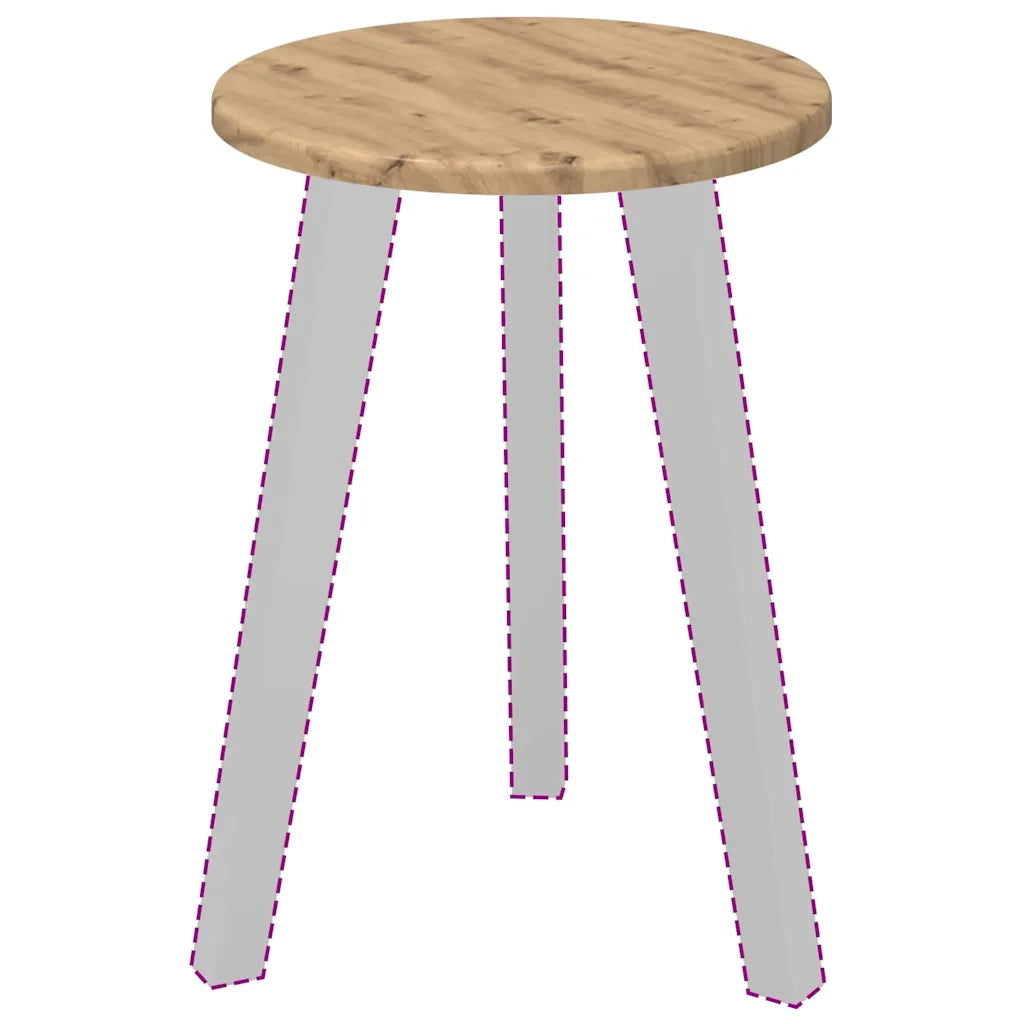 Piano del tavolo rovere artigianale Ø 30 x 1,5 cm